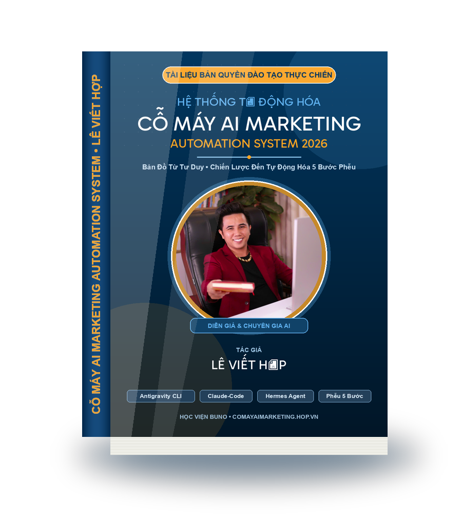 Bìa Ebook Cỗ Máy AI Marketing Automation - Lê Viết Hợp